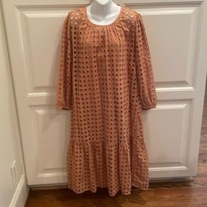 V.De.Vinster NEW terracotta eyelet dress sz S